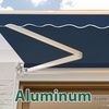 image:imageMCombo 115x95 Feet Manual Retractable Patio Door Window Awning Sunshade Shelter Outdoor Canopy 1210 Green 115L x 95WDark Blue