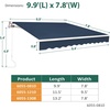 image:imageMCombo 115x95 Feet Manual Retractable Patio Door Window Awning Sunshade Shelter Outdoor Canopy 1210 Green 115L x 95WDark Blue