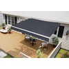 image:imageMCombo 115x95 Feet Manual Retractable Patio Door Window Awning Sunshade Shelter Outdoor Canopy 1210 Green 115L x 95WGray