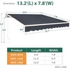 image:imageMCombo 115x95 Feet Manual Retractable Patio Door Window Awning Sunshade Shelter Outdoor Canopy 1210 Green 115L x 95WGray