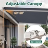 image:imageMCombo 115x95 Feet Manual Retractable Patio Door Window Awning Sunshade Shelter Outdoor Canopy 1210 Green 115L x 95WGray