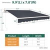 image:imageMCombo 115x95 Feet Manual Retractable Patio Door Window Awning Sunshade Shelter Outdoor Canopy 1210 Green 115L x 95WGray