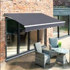 image:imageMCombo 115x95 Feet Manual Retractable Patio Door Window Awning Sunshade Shelter Outdoor Canopy 1210 Green 115L x 95WGray