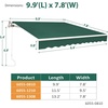 image:imageMCombo 115x95 Feet Manual Retractable Patio Door Window Awning Sunshade Shelter Outdoor Canopy 1210 Green 115L x 95WGreen