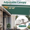 image:imageMCombo 115x95 Feet Manual Retractable Patio Door Window Awning Sunshade Shelter Outdoor Canopy 1210 Green 115L x 95WGreen