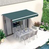 image:imageMCombo 115x95 Feet Manual Retractable Patio Door Window Awning Sunshade Shelter Outdoor Canopy 1210 Green 115L x 95WGreen