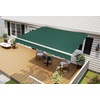 image:imageMCombo 115x95 Feet Manual Retractable Patio Door Window Awning Sunshade Shelter Outdoor Canopy 1210 Green 115L x 95WGreen