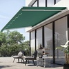 image:imageMCombo 115x95 Feet Manual Retractable Patio Door Window Awning Sunshade Shelter Outdoor Canopy 1210 Green 115L x 95WGreen
