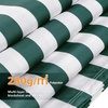 image:imageMCombo 115x95 Feet Manual Retractable Patio Door Window Awning Sunshade Shelter Outdoor Canopy 1210 Green 115L x 95WGreen with White Stripes
