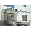 image:imageMCombo 115x95 Feet Manual Retractable Patio Door Window Awning Sunshade Shelter Outdoor Canopy 1210 Green 115L x 95WGreen with White Stripes