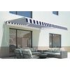 image:imageMCombo 115x95 Feet Manual Retractable Patio Door Window Awning Sunshade Shelter Outdoor Canopy 1210 Green 115L x 95WOcean Blue with White Stripes