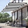image:imageMCombo 115x95 Feet Manual Retractable Patio Door Window Awning Sunshade Shelter Outdoor Canopy 1210 Green 115L x 95WWhite with Black Stripes