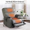 image:imageMCombo 180 Lay Flat Power Lift Recliner Chair for Elderly Dual Motor Lift Chair with FullBody Heating for Sleeping Extra Wide SeatImitation Rabbit Fur R7123 Light GreyDark Grey