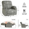 image:imageMCombo 180 Lay Flat Power Lift Recliner Chair for Elderly Dual Motor Lift Chair with FullBody Heating for Sleeping Extra Wide SeatImitation Rabbit Fur R7123 Light GreyLight Grey