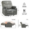 image:imageMCombo 180 Lay Flat Power Lift Recliner Chair for Elderly Dual Motor Lift Chair with FullBody Heating for Sleeping Extra Wide SeatImitation Rabbit Fur R7123 Light GreyDark Grey