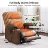 image:imageMCombo 180 Lay Flat Power Lift Recliner Chair for Elderly Dual Motor Lift Chair with FullBody Heating for Sleeping Extra Wide SeatImitation Rabbit Fur R7123 Light GreyBrown