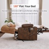 image:imageMCombo 180 Lay Flat Power Lift Recliner Chair for Elderly Dual Motor Lift Chair with FullBody Heating for Sleeping Extra Wide SeatImitation Rabbit Fur R7123 Light GreyBrown