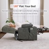 image:imageMCombo 180 Lay Flat Power Lift Recliner Chair for Elderly Dual Motor Lift Chair with FullBody Heating for Sleeping Extra Wide SeatImitation Rabbit Fur R7123 Light GreyDark Grey