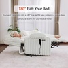 image:imageMCombo 180 Lay Flat Power Lift Recliner Chair for Elderly Dual Motor Lift Chair with FullBody Heating for Sleeping Extra Wide SeatImitation Rabbit Fur R7123 Light GreyWhite