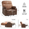 image:imageMCombo 180 Lay Flat Power Lift Recliner Chair for Elderly Dual Motor Lift Chair with FullBody Heating for Sleeping Extra Wide SeatImitation Rabbit Fur R7123 Light GreyBrown