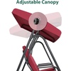 image:imageMCombo 2 Person Porch Swing Chair Outdoor Glider Chair with High Backrest Independent Swing Sets for Backyard Garden 4376 BurgundyBurgundy