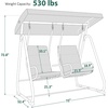 image:imageMCombo 2 Person Porch Swing Chair Outdoor Glider Chair with High Backrest Independent Swing Sets for Backyard Garden 4376 BurgundyBurgundy