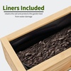 image:imageMCombo 2 Tier Corner Raised Garden Bed Outdoor Wooden Planter Box Elevated Garden Bed with Liners for Vegetables Herbs and Flowers 0315