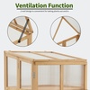 image:imageMCombo 2 Tier Foldable Cold Frame Greenhouse Portable Wooden Greenhouse Garden Cold Frame Raised Planter Box with Shelves 0122 Natural