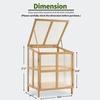 image:imageMCombo 2 Tier Foldable Cold Frame Greenhouse Portable Wooden Greenhouse Garden Cold Frame Raised Planter Box with Shelves 0122 Natural