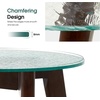 image:imageMCombo 22 Inch Round Glass Table top Water Wave Finish Tempered Glass 14 Thick Flat Polish Edge Clear Glass Table Top for Coffee Table Dining Table Clear 0122Clear