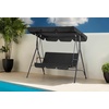 image:imageMCombo 23 Person Outdoor Patio Swing Chair Convertible Canopy Hanging Swing Glider Lounge Chair Removable Cushions 4003 BlackBlack