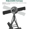 image:imageMCombo 23 Person Outdoor Patio Swing Chair Convertible Canopy Hanging Swing Glider Lounge Chair Removable Cushions 4003 BlackBlack