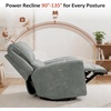 image:imageMCombo 264 Oversized Power Swivel Rocker Recliner Chair Oversized Power Recliner Chair for Big and Tall People USB AampC Ports for Living Room Nursery Fabric OE678 Light GreyLight Grey