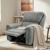 image:imageMCombo 264 Oversized Power Swivel Rocker Recliner Chair Oversized Power Recliner Chair for Big and Tall People USB AampC Ports for Living Room Nursery Fabric OE678 Light GreyLight Grey