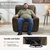 image:imageMCombo 264 Oversized Power Swivel Rocker Recliner Chair Oversized Power Recliner Chair for Big and Tall People USB AampC Ports for Living Room Nursery Fabric OE678 Light GreyBrown