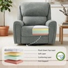 image:imageMCombo 264 Oversized Power Swivel Rocker Recliner Chair Oversized Power Recliner Chair for Big and Tall People USB AampC Ports for Living Room Nursery Fabric OE678 Light GreyLight Grey