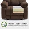 image:imageMCombo 27 Oversized Recliner Power Recliner Chair for Big and Tall Zero Gravity Recliner with USB Charge Ports Side Pockets for Living Room Fabric PR677 BeigeCoffee