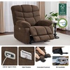 image:imageMCombo 27 Oversized Recliner Power Recliner Chair for Big and Tall Zero Gravity Recliner with USB Charge Ports Side Pockets for Living Room Fabric PR677 BeigeCoffee