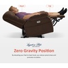 image:imageMCombo 27 Oversized Recliner Power Recliner Chair for Big and Tall Zero Gravity Recliner with USB Charge Ports Side Pockets for Living Room Fabric PR677 BeigeCoffee