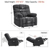image:imageMCombo 27 Oversized Recliner Power Recliner Chair for Big and Tall Zero Gravity Recliner with USB Charge Ports Side Pockets for Living Room Fabric PR677 BeigeDark Grey