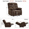 image:imageMCombo 27 Oversized Recliner Power Recliner Chair for Big and Tall Zero Gravity Recliner with USB Charge Ports Side Pockets for Living Room Fabric PR677 BeigeCoffee
