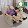 image:imageMCombo 27 Oversized Recliner Power Recliner Chair for Big and Tall Zero Gravity Recliner with USB Charge Ports Side Pockets for Living Room Fabric PR677 BeigeBeige