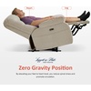image:imageMCombo 27 Oversized Recliner Power Recliner Chair for Big and Tall Zero Gravity Recliner with USB Charge Ports Side Pockets for Living Room Fabric PR677 BeigeBeige