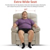 image:imageMCombo 27 Oversized Recliner Power Recliner Chair for Big and Tall Zero Gravity Recliner with USB Charge Ports Side Pockets for Living Room Fabric PR677 BeigeBeige
