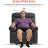 image:imageMCombo 27 Oversized Recliner Power Recliner Chair for Big and Tall Zero Gravity Recliner with USB Charge Ports Side Pockets for Living Room Fabric PR677 BeigeDark Grey