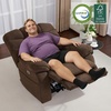 image:imageMCombo 27 Oversized Recliner Power Recliner Chair for Big and Tall Zero Gravity Recliner with USB Charge Ports Side Pockets for Living Room Fabric PR677 BeigeCoffee