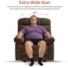 image:imageMCombo 27 Oversized Recliner Power Recliner Chair for Big and Tall Zero Gravity Recliner with USB Charge Ports Side Pockets for Living Room Fabric PR677 BeigeCoffee