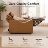 image:imageMCombo 272 Oversized Power Recliner Chair Zero Gravity Recliner with Solid Wood Legs USB A amp C Charge Ports Wall Hugger Power Reclining Chair for Living Room Breathable Faux Leather HL178 TanCognac Tan