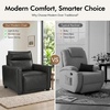 image:imageMCombo 272 Oversized Power Recliner Chair Zero Gravity Recliner with Solid Wood Legs USB A amp C Charge Ports Wall Hugger Power Reclining Chair for Living Room Breathable Faux Leather HL178 TanDark Grey