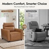 image:imageMCombo 272 Oversized Power Recliner Chair Zero Gravity Recliner with Solid Wood Legs USB A amp C Charge Ports Wall Hugger Power Reclining Chair for Living Room Breathable Faux Leather HL178 TanCognac Tan